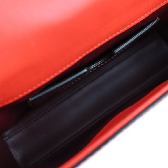 Givenchy Eden Top Handle Bag Crocodile Embossed Leather Mini Red - Picture 8 of 12